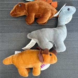 Set of 3 Fuzzy Friends Small Plush Dinosaurs Kid New! 8"